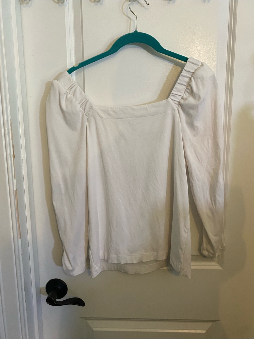 Lilly Pulitzer White Square-Neck Long Sleeve Women’s Top - Picture 3 of 7